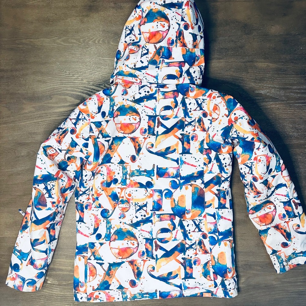 Roxy Kids Snowboard Ski Jacket Colorful Print Hooded Winter Coat sz 16 XXL - Picture 13 of 13